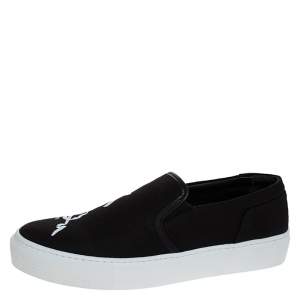 Kenzo Black Canvas Slip On Sneakers Size 37