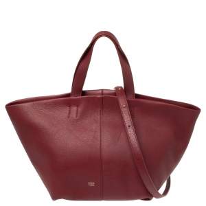 Mansur Gavriel Burgundy Leather Tulipano Tote