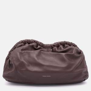 Mansur Gavriel Burgundy Leather Cloud Clutch