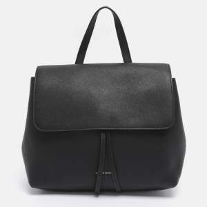 Pre Owned Mansur Gavriel Black Leather Lady Top Handle Bag