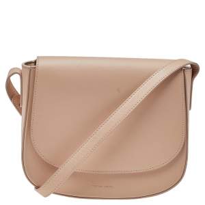 Mansur Gavriel Baby Pink Leather Mini Flap Shoulder Bag