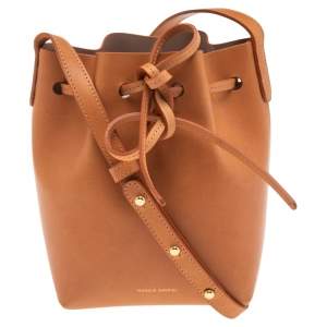 Mansur Gavriel Light Orange Leather Mini Bucket Bag