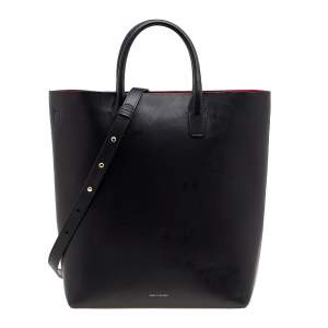 Mansur Gavriel Black Leather Tote
