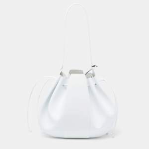 Mansur Gavriel White Leather Bucket Bag
