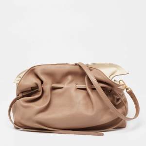 Mansur Gavriel Light Brown Leather Protea Drawstring Shoulder Bag