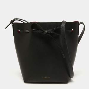 Mansur Gavriel Black leather Mini Bucket Bag