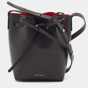Mansur Gavriel Black Leather Mini Mini Bucket Bag