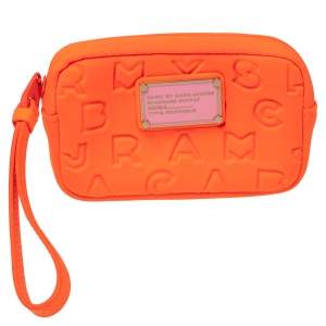 مملوكة مسبقًا حقيبة معصم صغيرة مارك باى مارك أند جاكوبس وينغنام قماش شعار دريمى برتقالى داكن