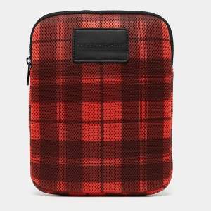 Marc by Marc Jacobs Red/Black Plaid Mesh Fabric iPad Case