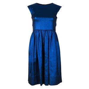 Pre Owned Marc by Marc Jacobs True Blue Metallic Dress S