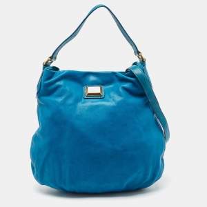 Marc by Marc Jacobs Blue Leather Classic Q Hillier Hobo