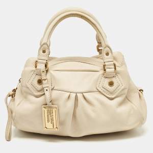 Marc by Marc Jacobs Off White Leather Classic Q Baby Groovee Satchel