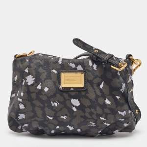 Marc by Marc Jacobs Black/Grey Animal Printed Leather Shoulder Bag