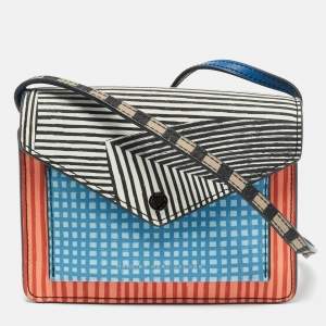 Pre Owned حقيبة كروس مارك باي مارك جاكوبس متروبولاي مخططة متعددة الألوان قماش مغطى