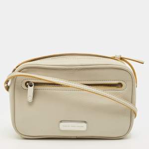 مملوكة مسبقًا Marc by Marc Jacobs Sally Light Grey/Mustard Leather Crossbody Bag