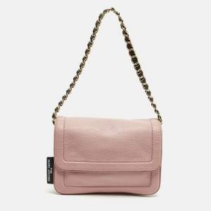 Pre Owned Marc by Marc Jacobs The Cushion Pink/Black Leather Shoulder Bag
