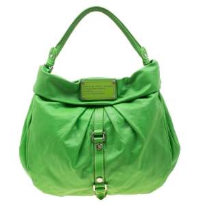 Marc By Marc Jacobs Neon Green Leather Workwear Hobo