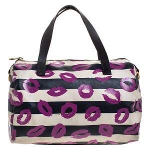مملوكة مسبقًا Marc By Marc Jacobs Multicolor Coated Canvas Easy Lips Bowler Bag