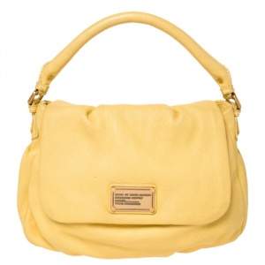 Marc by Marc Jacobs Yellow Leather Classic Q Lil Ukita Top Handle Bag