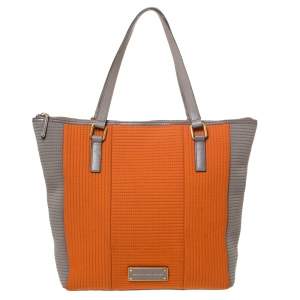 Marc by Marc Jacobs Orange/Grey Quilted Neoprene Take Me Tote