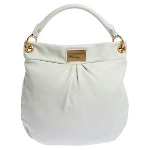 Pre Owned Marc by Marc Jacobs Off White Leather New Q Hillier Hobo