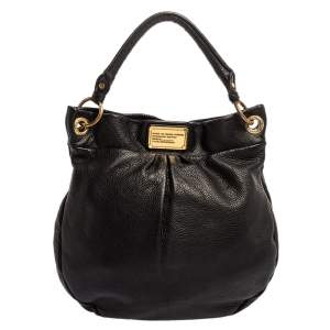 Pre Owned Marc by Marc Jacobs Black Leather Classic Q Hillier Hobo