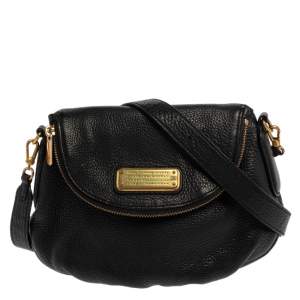 Pre Owned Marc by Marc Jacobs Black Leather Classic Q Natasha Crossbody Bag