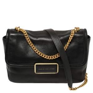 Pre Owned Marc by Marc Jacobs Black Leather Rebel 24 Shoulder Bag