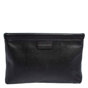 مملوكة مسبقًا حقيبة كلتش م�ارك باي مارك جاكوبس "كانت" جلد أسود 