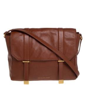 Marc by Marc Jacobs Brown Leather Flap Messenger Bag