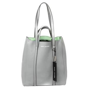  Marc Jacobs Grey Pebbled Leather The Tag Tote