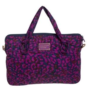 Pre Owned Marc by Marc Jacobs Purple/Blue Nylon Laptop Bag