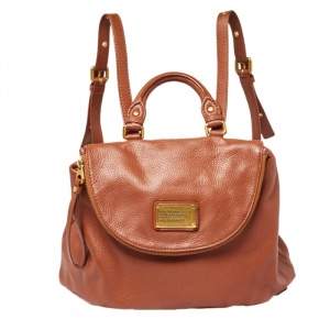 Marc by Marc Jacobs Brown Classic Q Mariska Leather Backpack