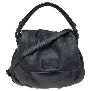Pre Owned Marc by Marc Jacobs Black Leather Flap Top Handle Bag