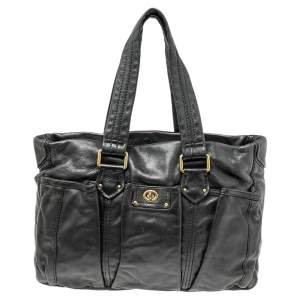 Marc By Marc Jacobs Black Leather Totally Turnlock Diaper Bag