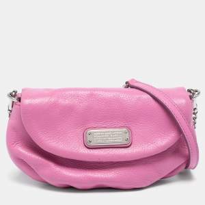 Pre Owned Marc by Marc Jacobs Pink Leather Classic Q Karlie Crossbody Bag