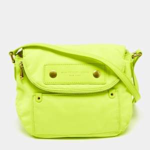 Pre Owned Marc by Marc Jacobs Neon Green Nylon Preppy Natasha Crossbody Bag