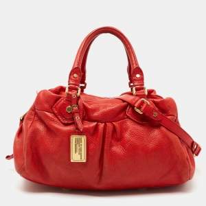 Marc by Marc Jacobs Red Leather Classic Q Baby Groovee Satchel