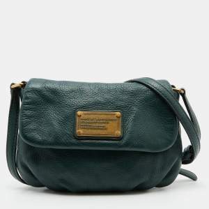 Pre Owned Marc By Marc Jacobs Green Leather Classic Q Natasha Crossbody Bag