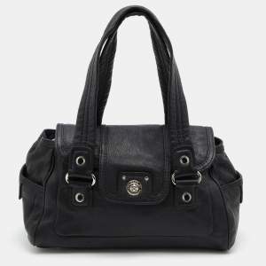 Marc by Marc Jacobs Black Leather Totally Turnlock Benny Satchel
