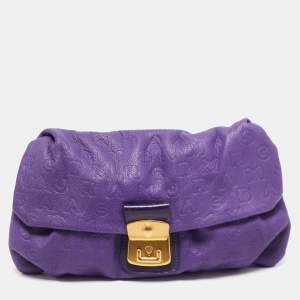 Marc by Marc Jacobs Purple Embossed Leather Clutch