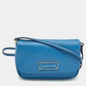 Pre Owned Marc by Marc Jacobs Blue Leather Too Hot to Handle Sofia Crossbody Bag