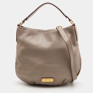  Marc by Marc Jacobs Taupe Leather Classic Q Hillier Hobo
