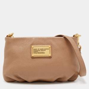 Marc by Marc Jacobs Light Brown Leather Classic Q Percy Crossbody Bag