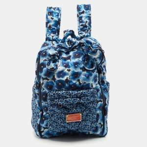 Marc by Marc Jacobs Blue Floral Nylon Backpack