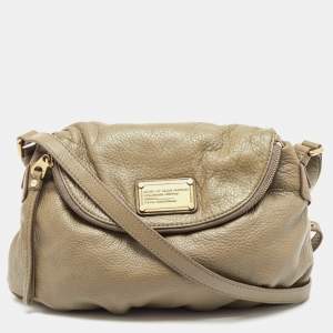 Pre Owned Marc by Marc Jacobs Taupe Leather Classic Q Natasha Crossbody Bag