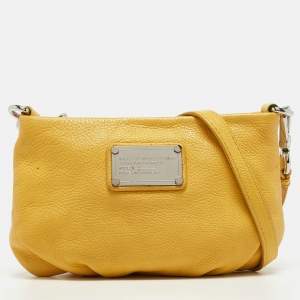 Marc by Marc Jacobs Yellow Leather Classic Q Percy Crossbody Bag