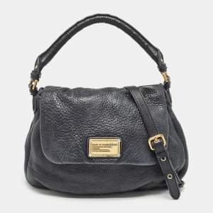 Marc by Marc Jacobs Black Pebbled Leather Classic Q Lil Ukita Bag