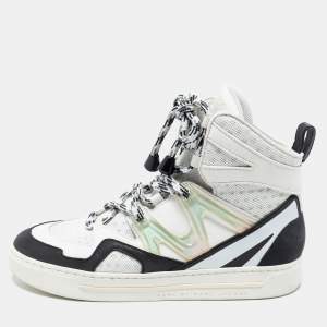 Pre Owned Marc by Marc Jacobs Multicolor Leather And Mesh High Top Sneakers Size 36