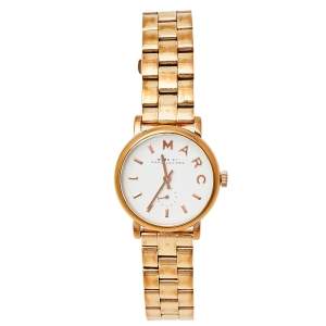 Marc by Marc Jacobs White Gold Tone Stainless Steel MBM3248 Women's Wristwatch 28 mm